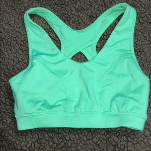Green sports bra